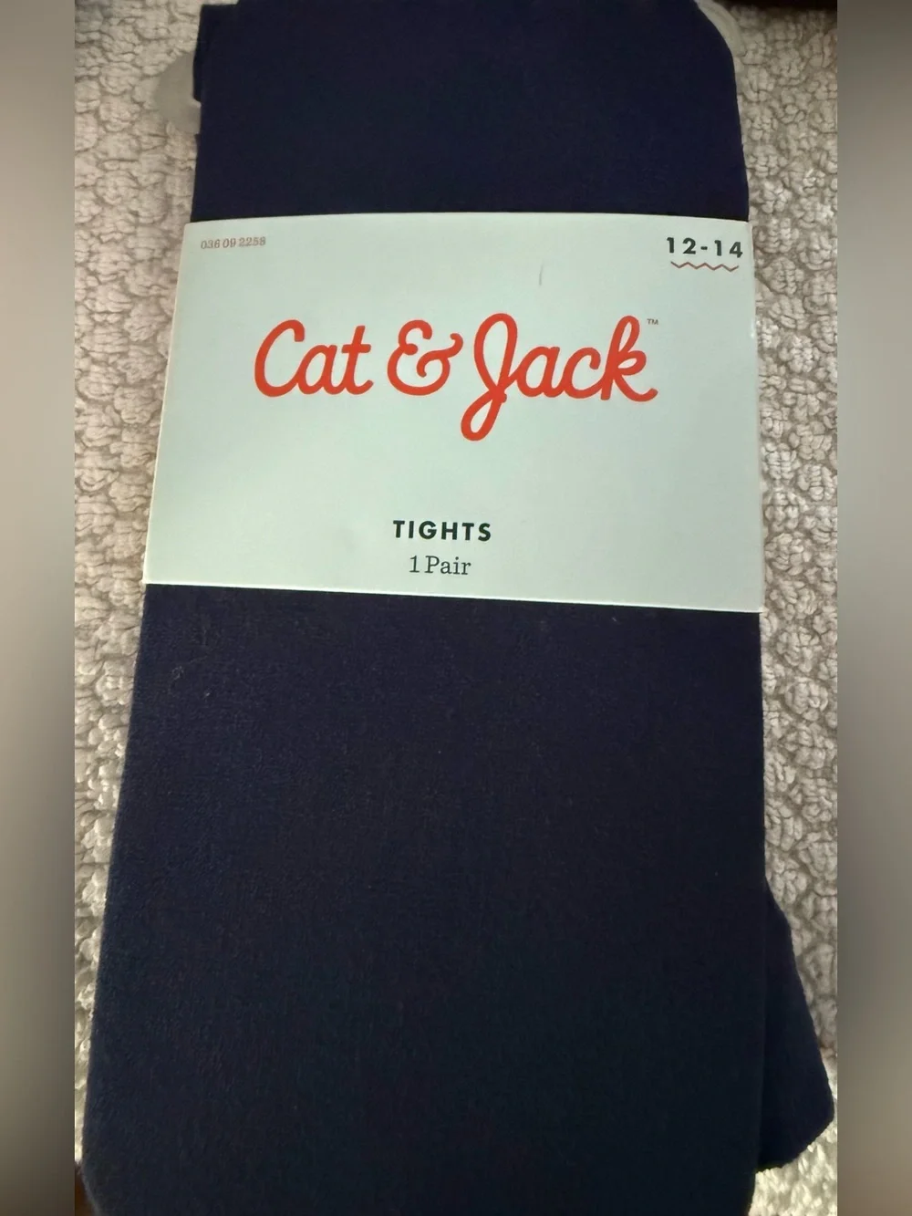Cat & Jack Footed Tights - Deep Navy Size 12-14